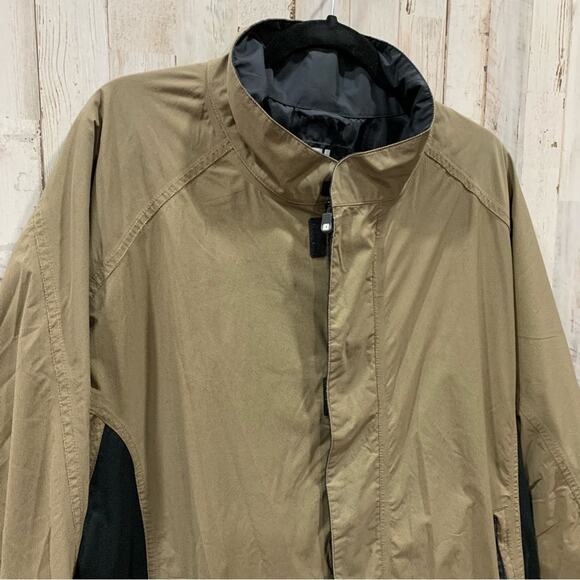 Footjoy Dryjoys Tan Windbreaker Rain Jacket Golf Quick Dry Outdoors - Picture 2 of 7